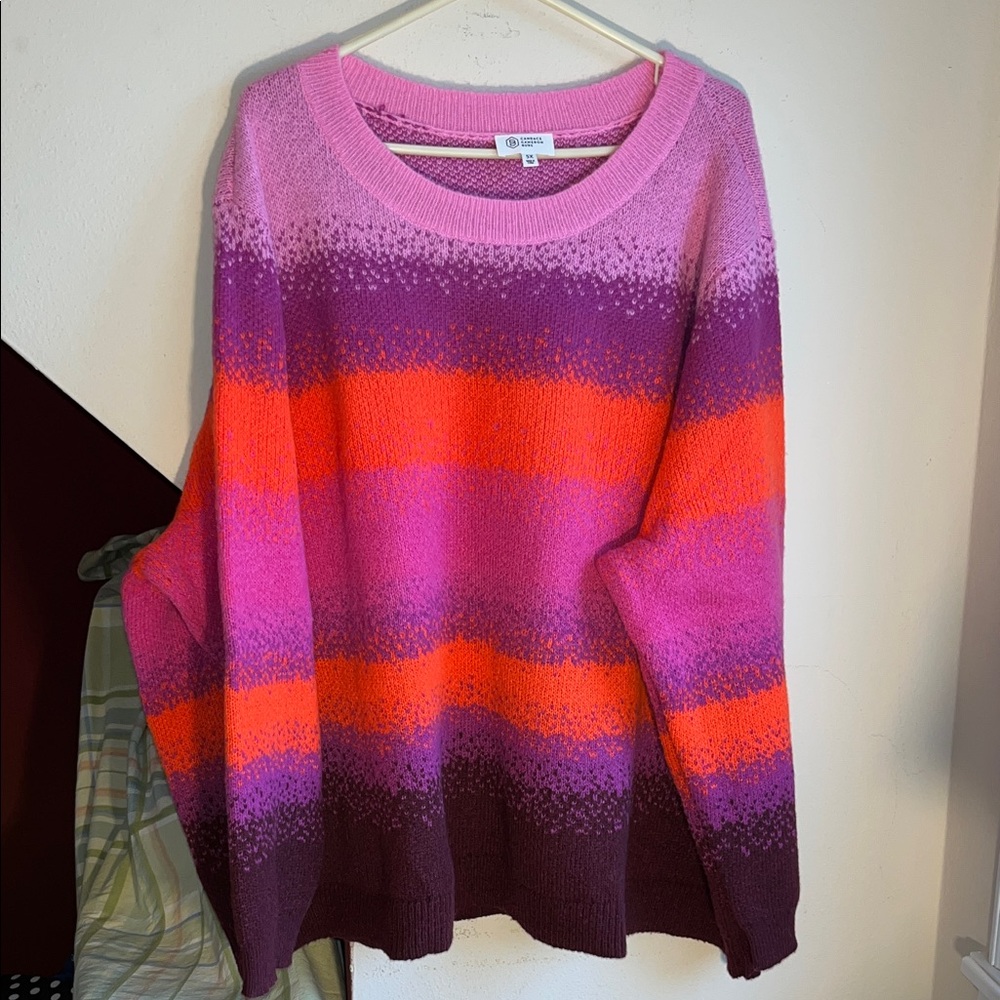 Candace Cameron Bure Pink and Purple Gradient Sweater 5X